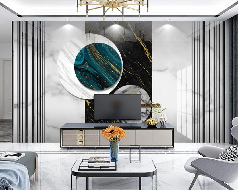 3D Dark Green Planet 333 Wall Murals