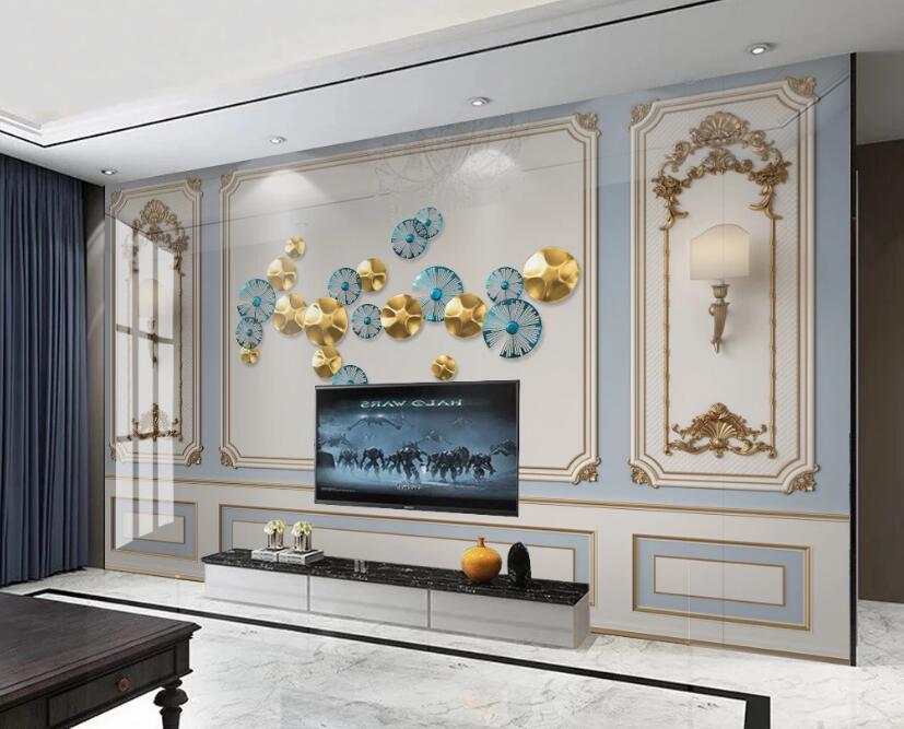 3D Two-color Disc 331 Wall Murals