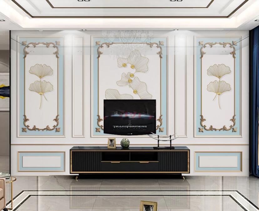 3D White Flowers 328 Wall Murals