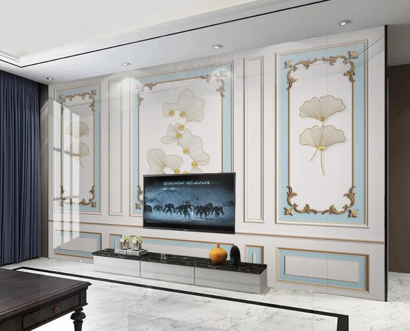 3D White Flowers 328 Wall Murals