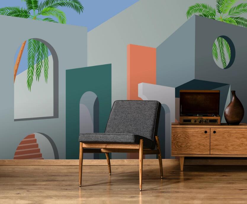 3D Morandi Building 310 Wall Murals