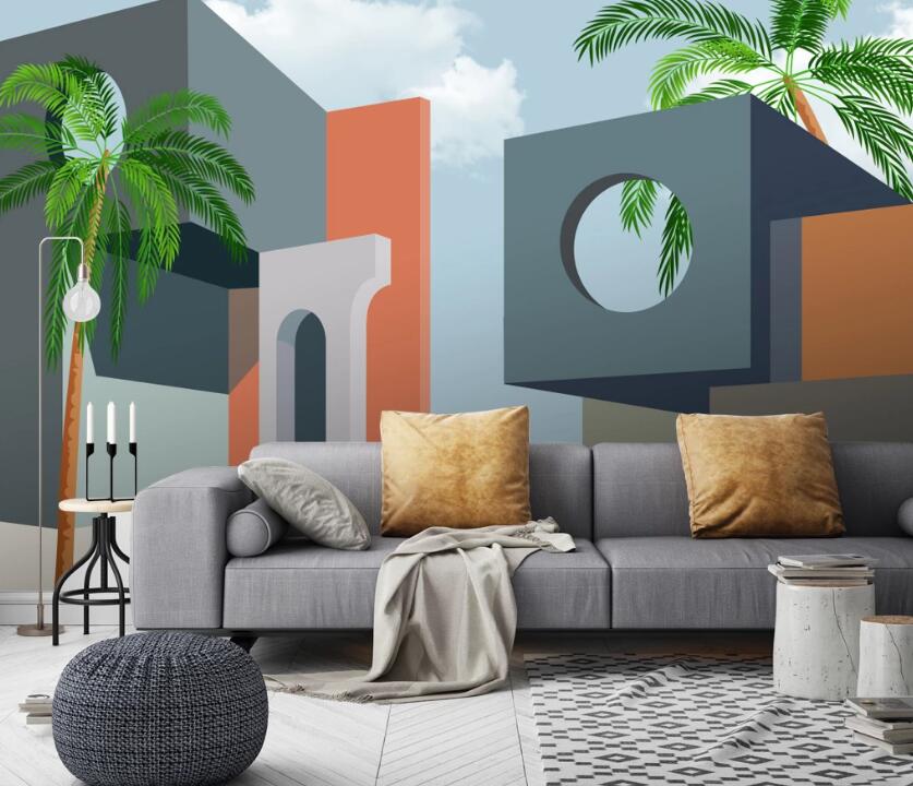 3D Coconut Tree 309 Wall Murals