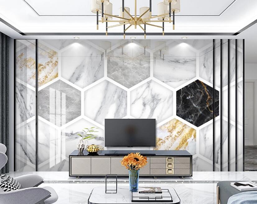 3D Texture Hexagon 302 Wall Murals