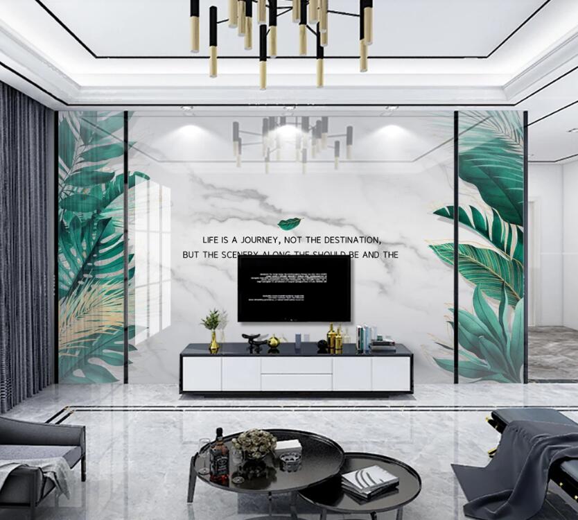 3D Verdant Green Leaves 292 Wall Murals