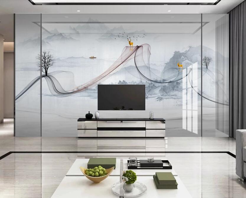 3D Elegant Ribbon 272 Wall Murals