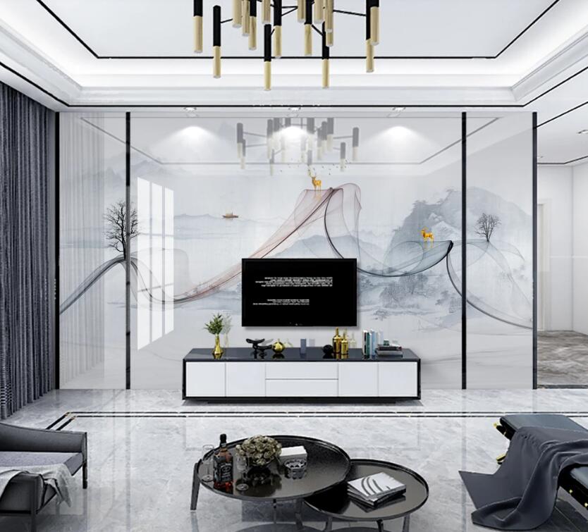 3D Elegant Ribbon 272 Wall Murals