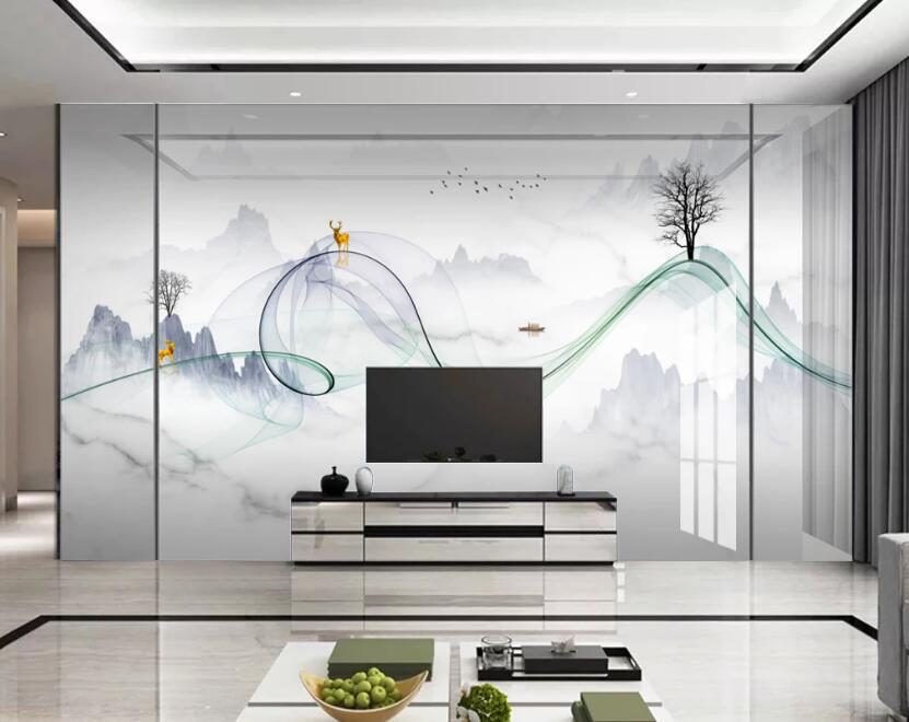 3D Elegant Ribbon 271 Wall Murals