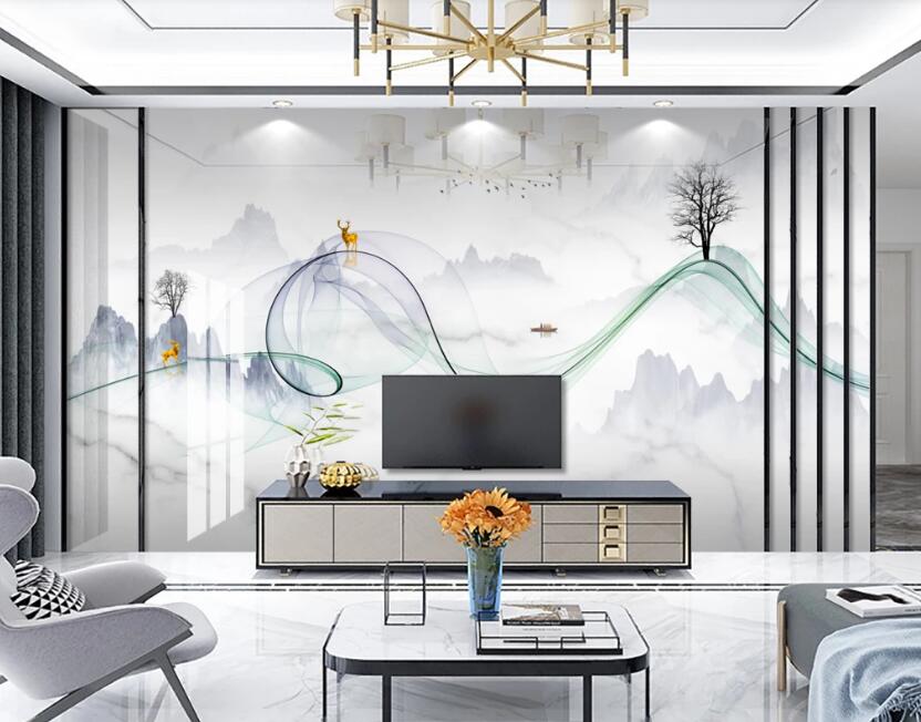 3D Elegant Ribbon 271 Wall Murals