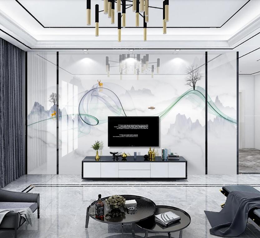 3D Elegant Ribbon 271 Wall Murals