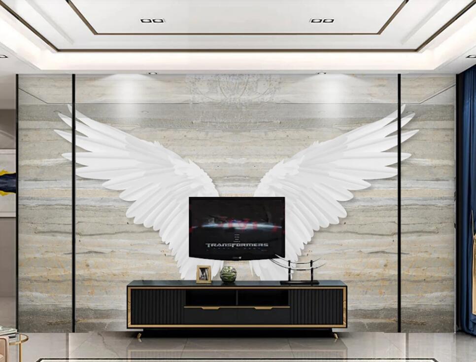 3D Wood Grain Wings 266 Wall Murals