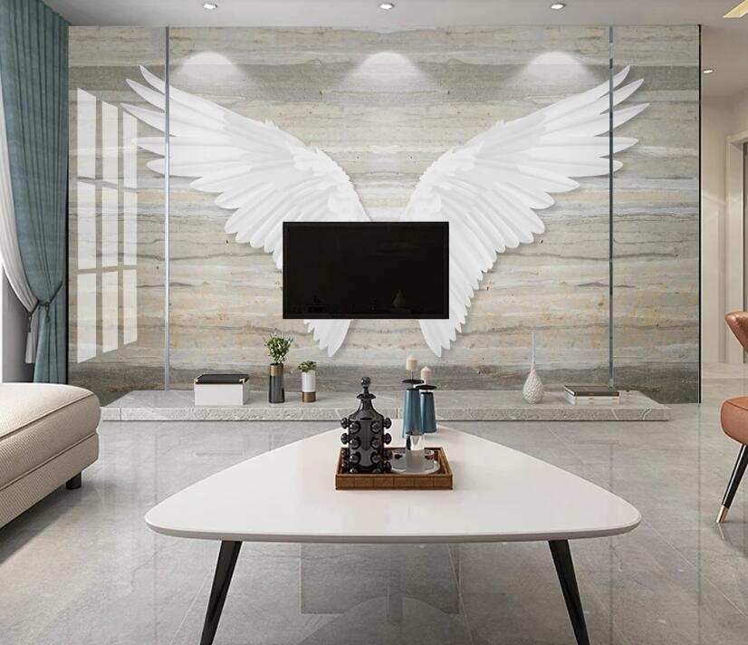 3D Wood Grain Wings 266 Wall Murals