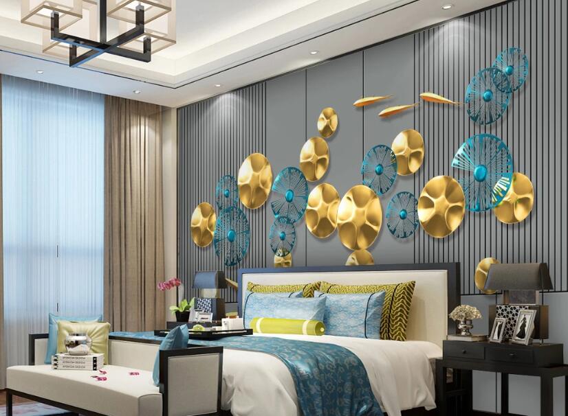 3D Two-color Disc 256 Wall Murals