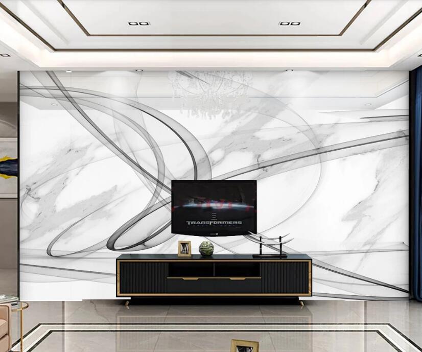 3D Elegant Ink Line 245 Wall Murals