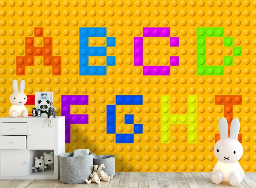3D Colored Letters 232 Wall Murals