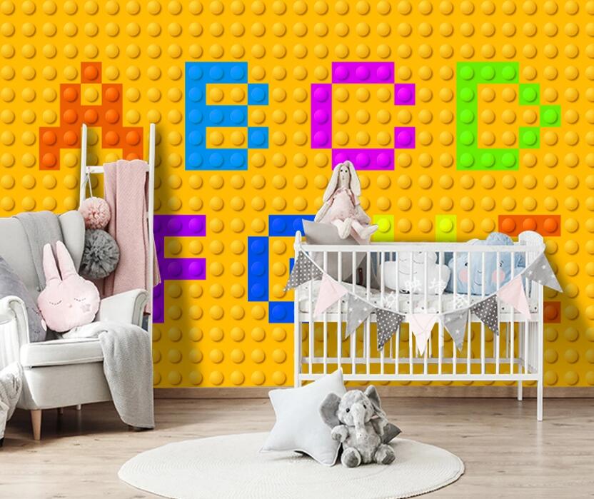 3D Colored Letters 232 Wall Murals