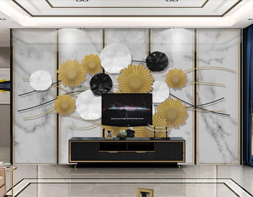 3D Three-color Disc 231 Wall Murals