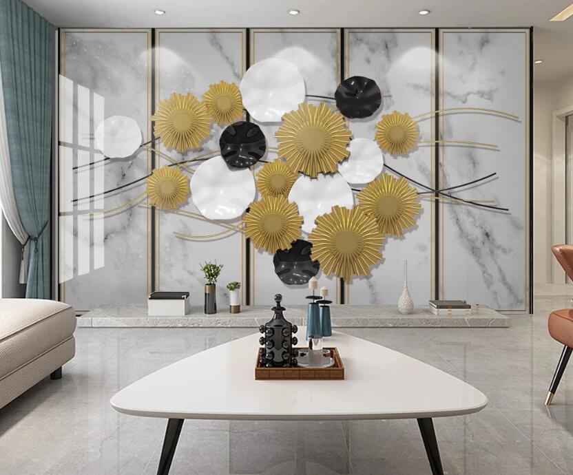 3D Three-color Disc 231 Wall Murals