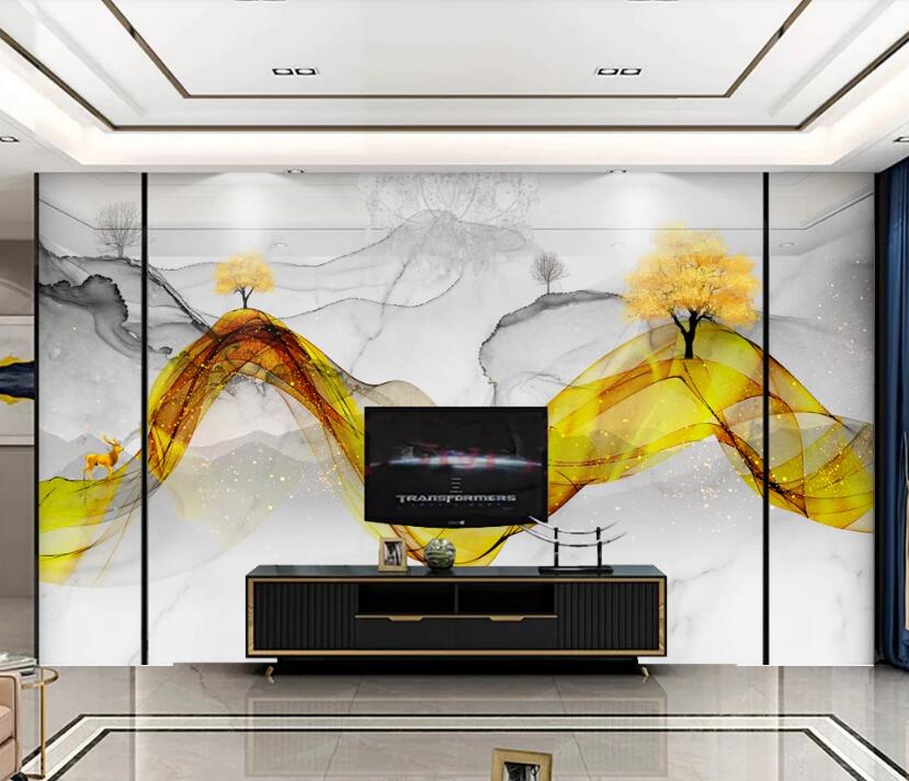 3D Ribbon Trees 218 Wall Murals