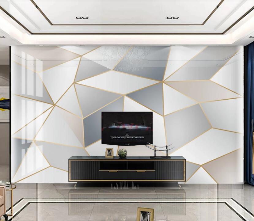 3D Three-color Stitching 188 Wall Murals