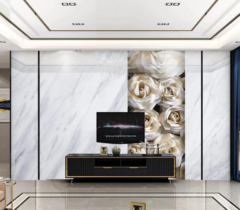 3D Cascading Flowers 174 Wall Murals