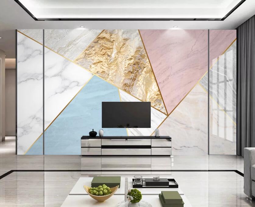 3D Five-color Tiles 166 Wall Murals