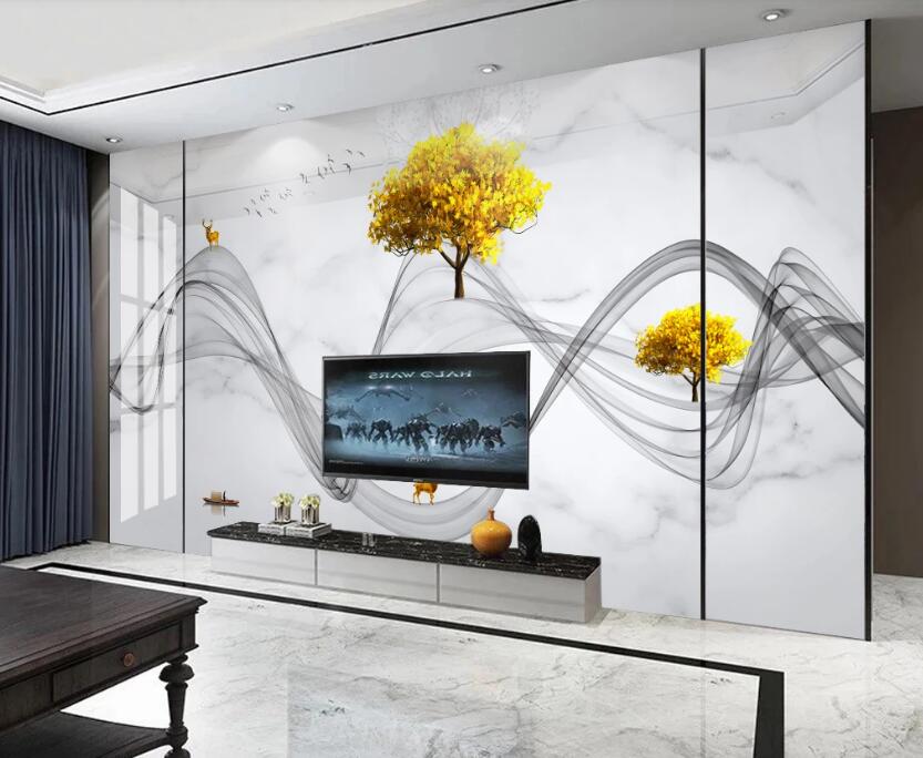 3D Ink Satin Tree 140 Wall Murals