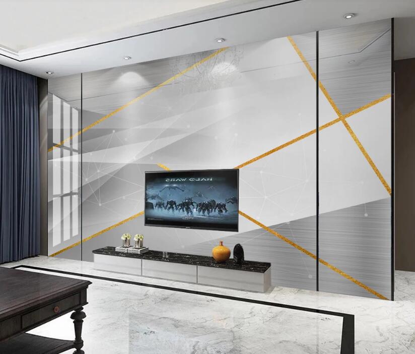 3D Staggered Lines 112 Wall Murals