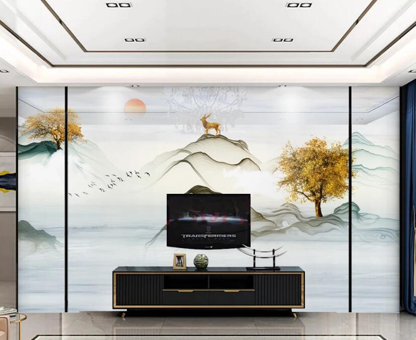 3D Wonderland Mountains 089 Wall Murals