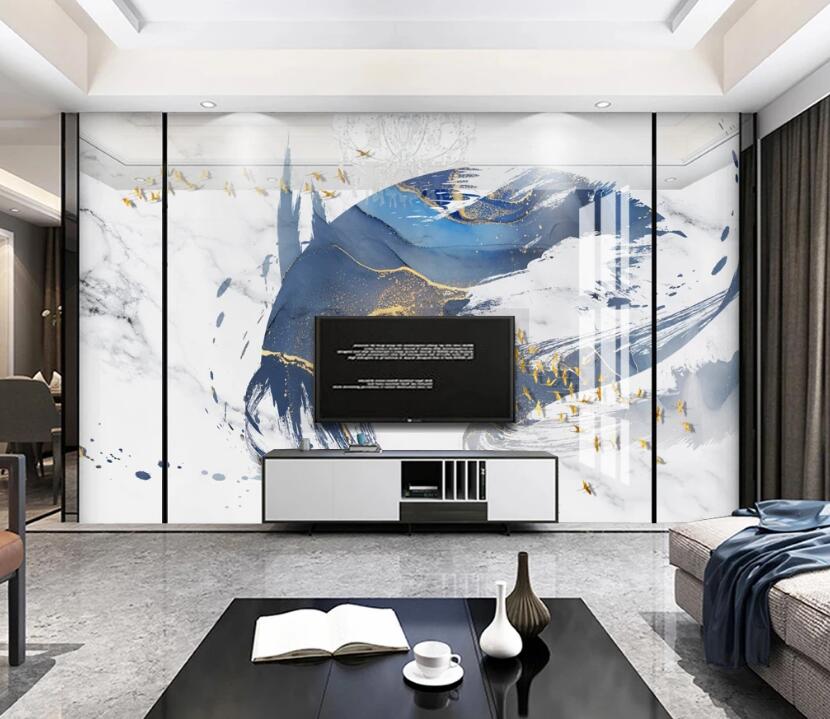3D Blue Jinghong 081 Wall Murals