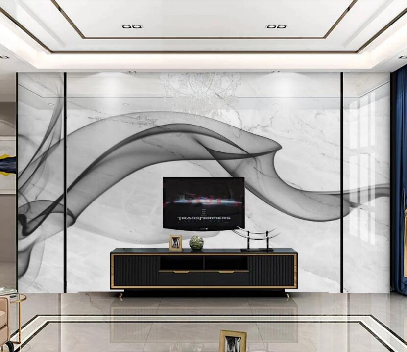 3D Black Ink Silk 065 Wall Murals