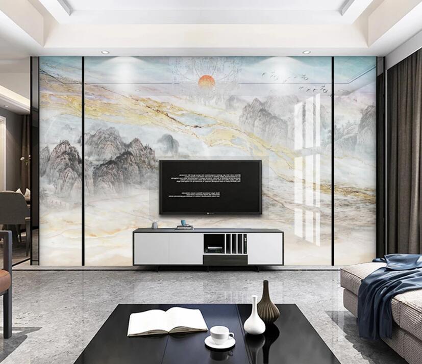 3D Colorful Mountains 064 Wall Murals