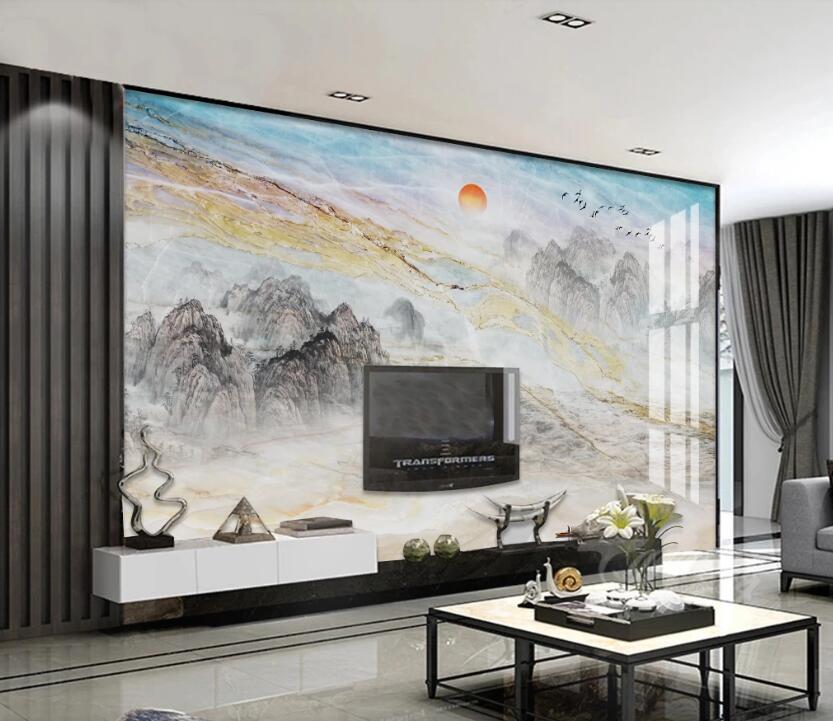3D Colorful Mountains 064 Wall Murals