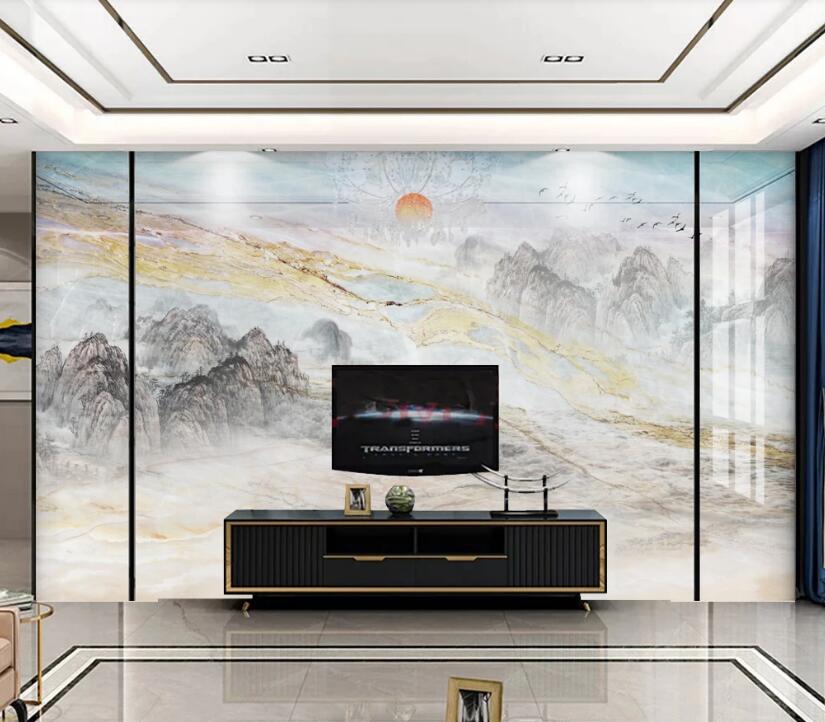 3D Colorful Mountains 064 Wall Murals