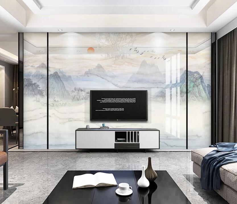 3D Colorful Mountains 062 Wall Murals