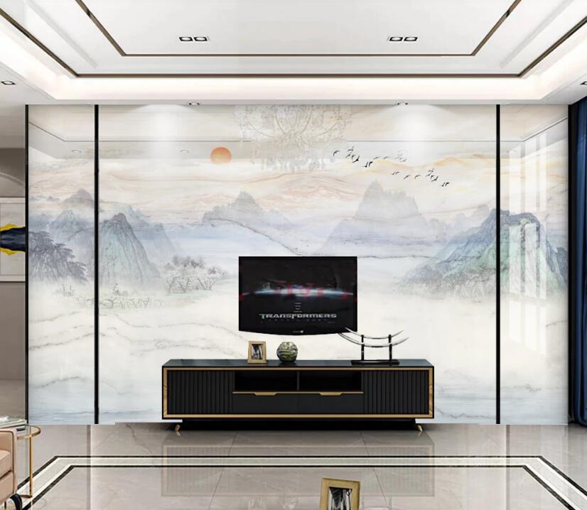 3D Colorful Mountains 062 Wall Murals