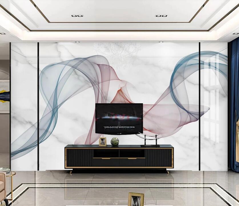 3D Two-color Ribbon Elegant 843 Wall Murals