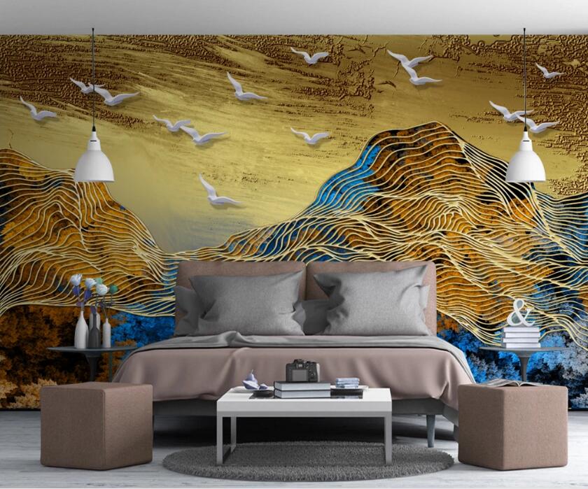 3D Golden Sky 795 Wall Murals