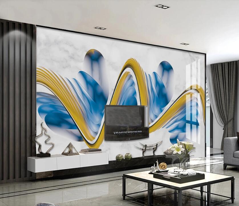 3D Rich Two-color Ribbon 790 Wall Murals