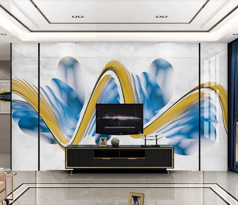 3D Rich Two-color Ribbon 790 Wall Murals