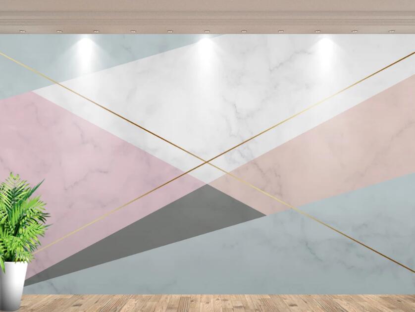 3D Light Gold Interlaced 777 Wall Murals