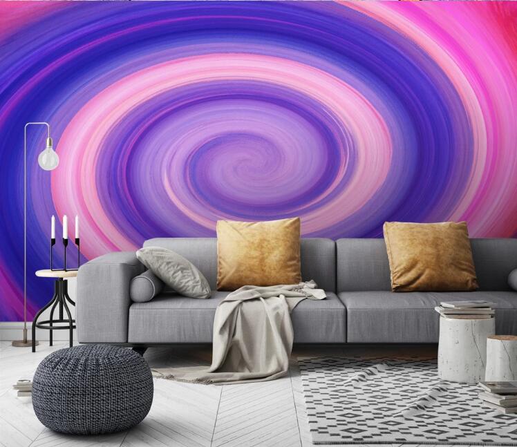 3D Purple Swirl 460 Wall Murals