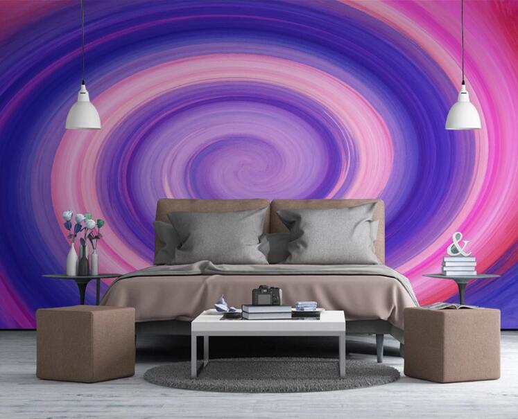 3D Purple Swirl 460 Wall Murals