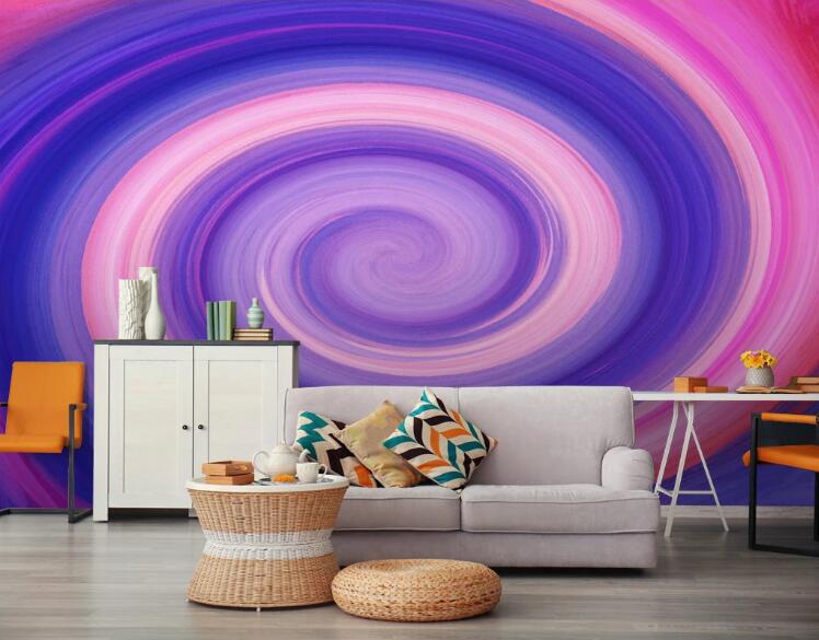 3D Purple Swirl 460 Wall Murals