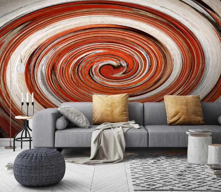 3D Orange Whirlpool 457 Wall Murals