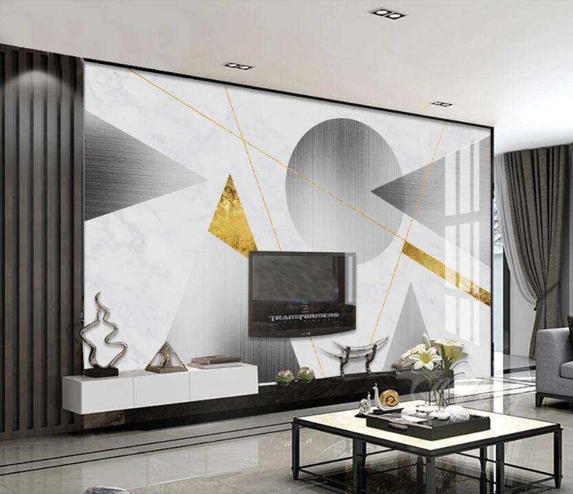 3D Grey Geometry 770 Wall Murals
