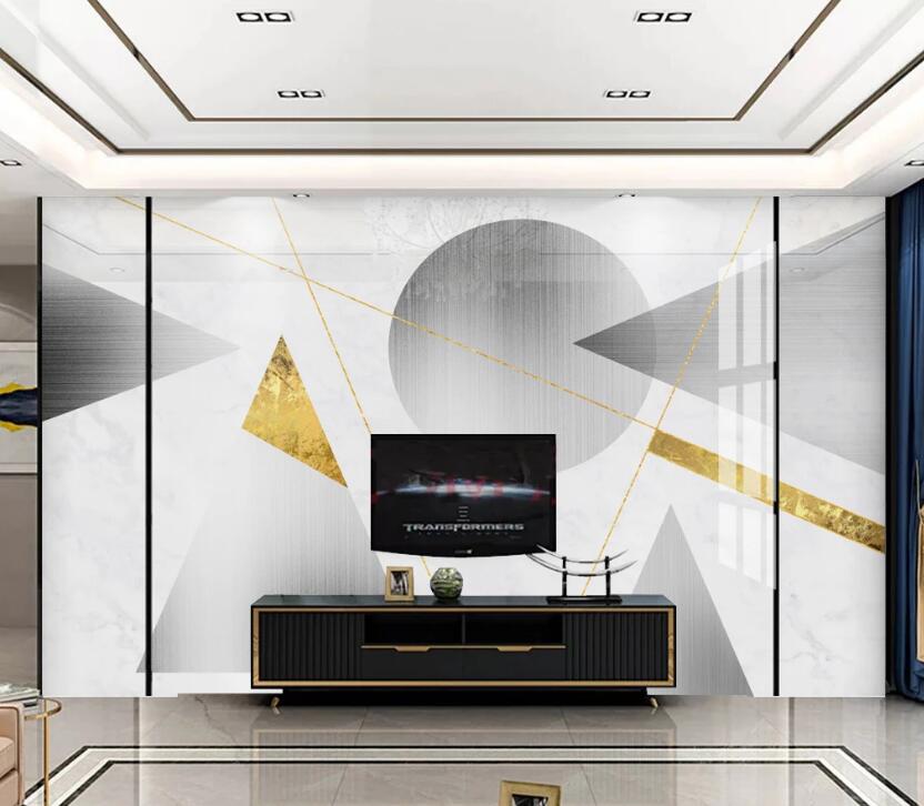 3D Grey Geometry 770 Wall Murals