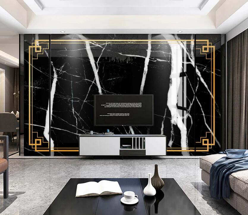 3D Black Texture 761 Wall Murals