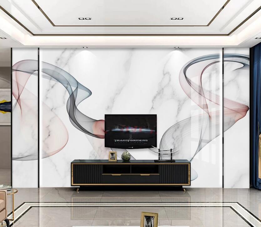 3D Tricolor Ribbon 746 Wall Murals