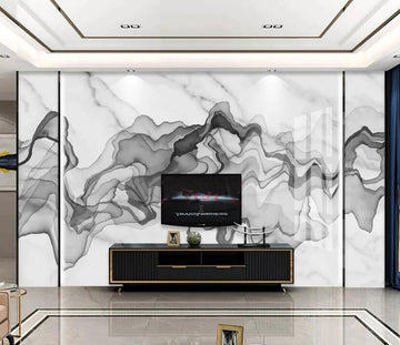 3D Wavy Ink Ribbon 745 Wall Murals