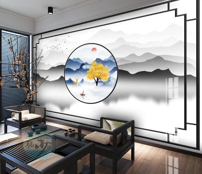 3D Frame The Landscape 732 Wall Murals